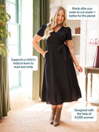 Brittany Wrap Dress - Black
