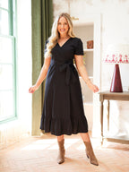 Brittany Wrap Dress - Black