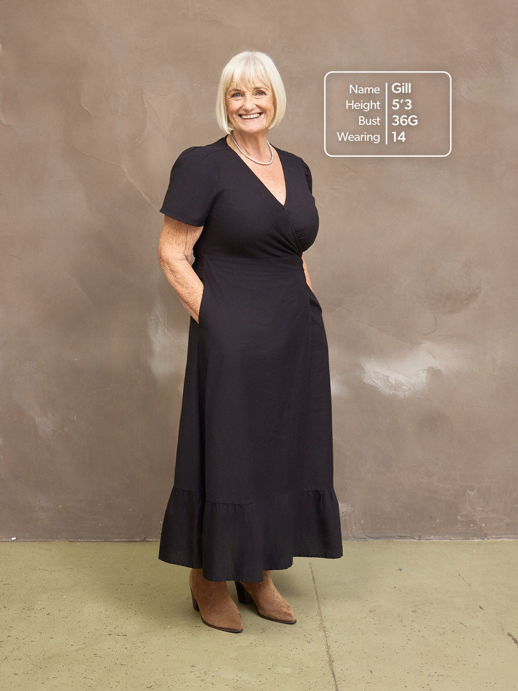 Brittany Wrap Dress - Black