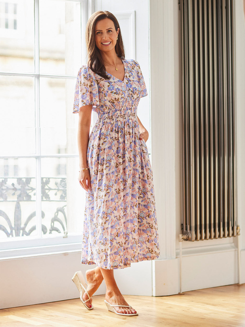 Maddie Short Sleeve Dress - Floral Print