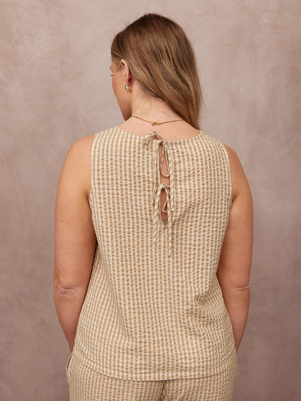 Ruby Tank Top - Brown Gingham