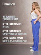 Joy Cotton Crinkle Trouser - Cobalt Blue