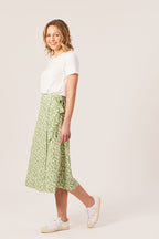 Linda - Midi Wrap Skirt - Green