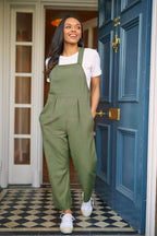 Kathleen - Relaxed Dungaree - Sage