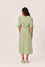 Sally-Grace - Tie Sleeve Midi Dress - Green