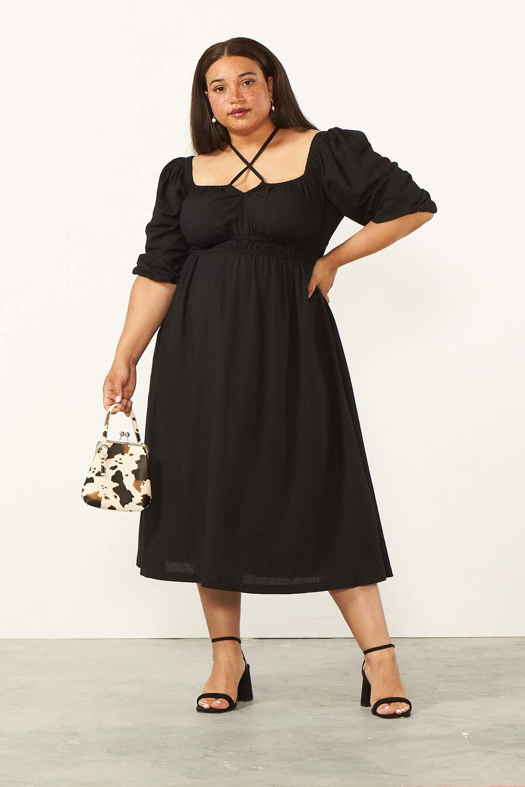 Cader 4 Way Midi Dress - Black