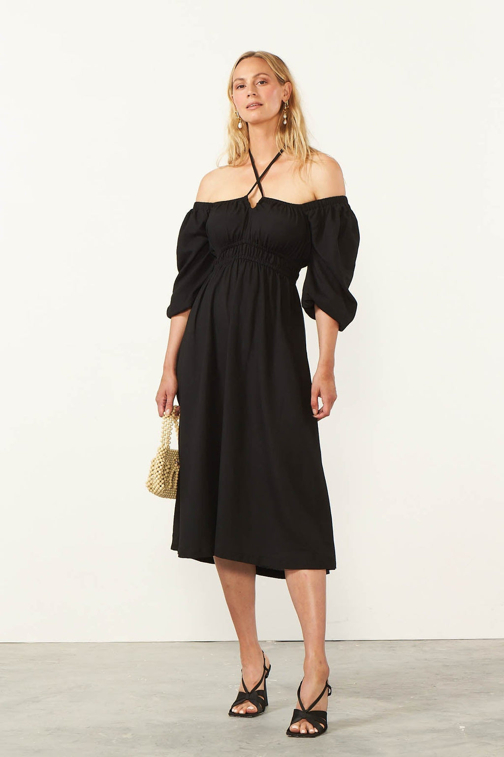 Cader 4 Way Midi Dress - Black