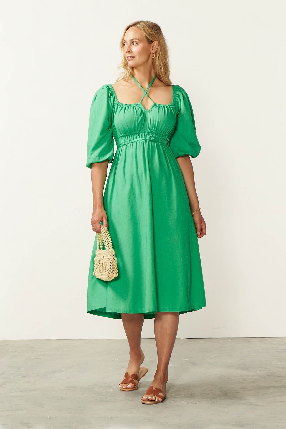 Cader 4 Way Midi Dress - Green