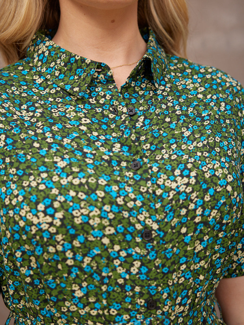 Camilla Dress - Green Floral