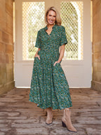 Camilla Dress - Green Floral