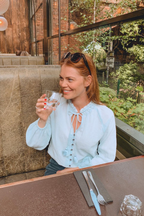 Charlotte - Peasant Blouse - Blue