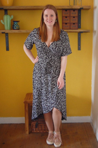 Claire - Midi Wrap Dress - Black