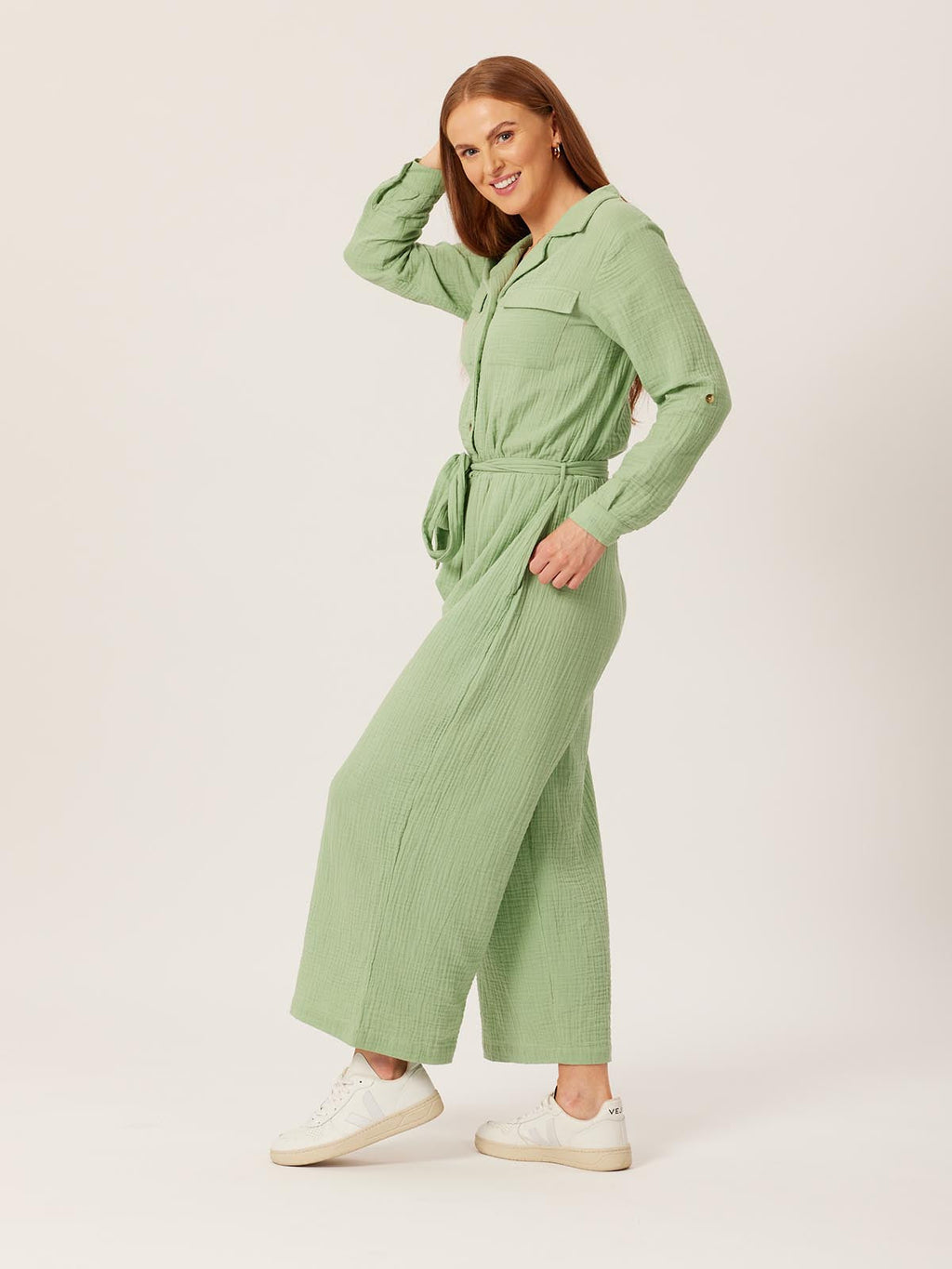 Clara - Utility Jumpsuit - Green