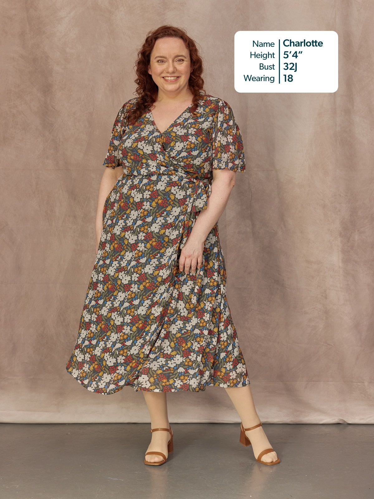 Dana Wrap Dress - Multi Painted Floral Print