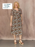 Dana Wrap Dress - Multi Painted Floral Print