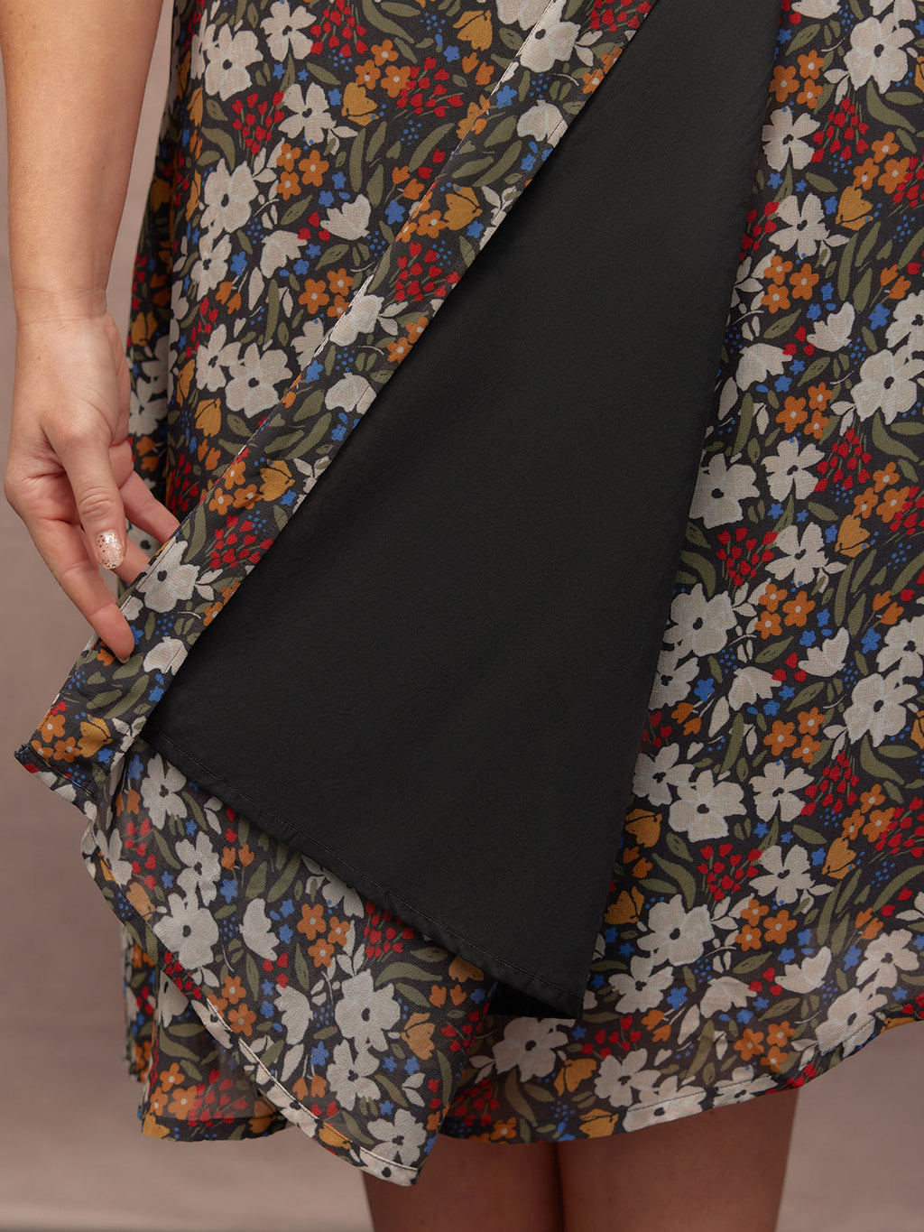 Dana Wrap Dress - Multi Painted Floral Print