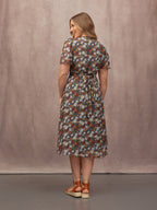 Dana Wrap Dress - Multi Painted Floral Print