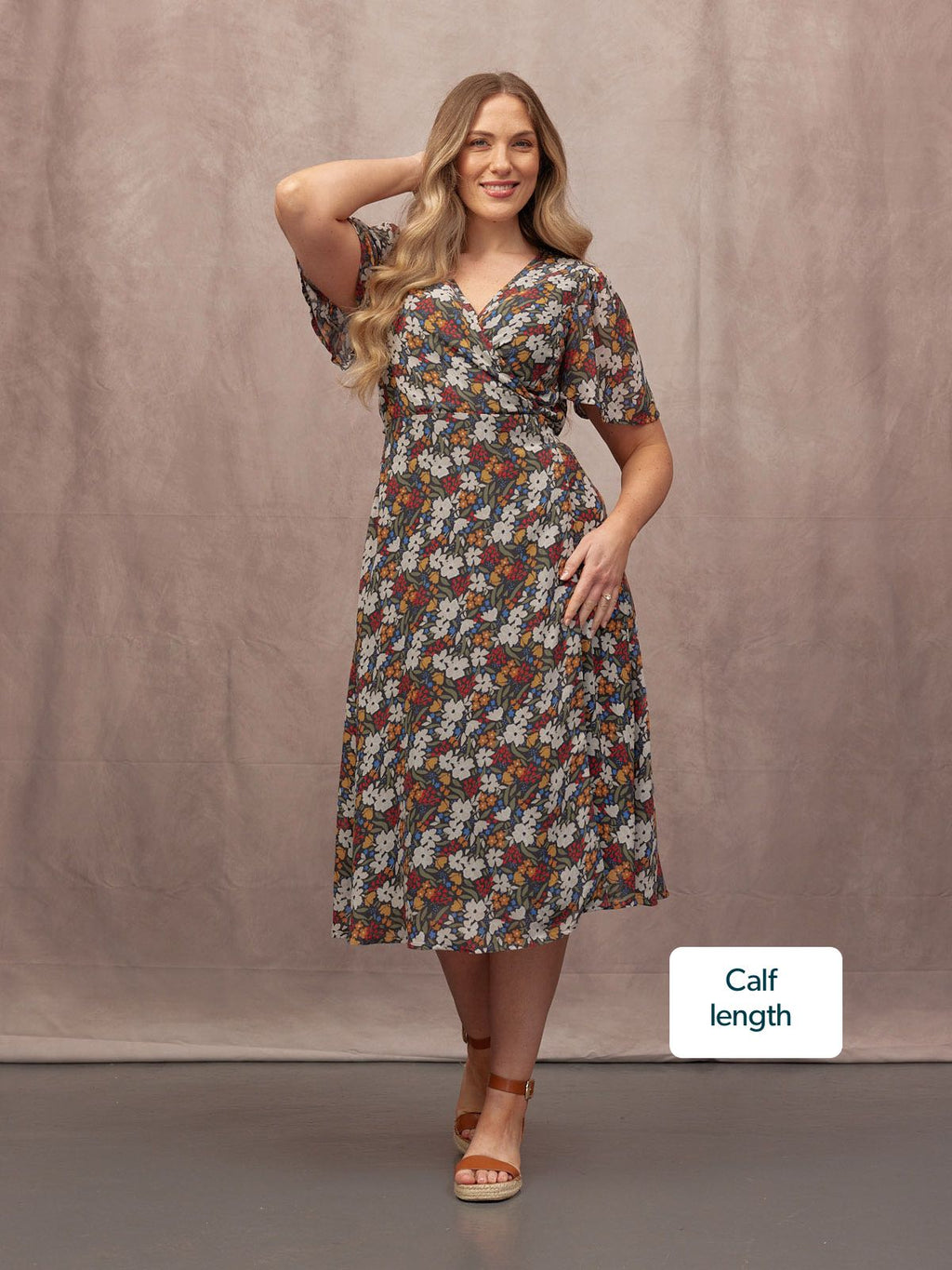 Dana Wrap Dress - Multi Painted Floral Print