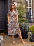 Dana Wrap Dress - Multi Painted Floral Print