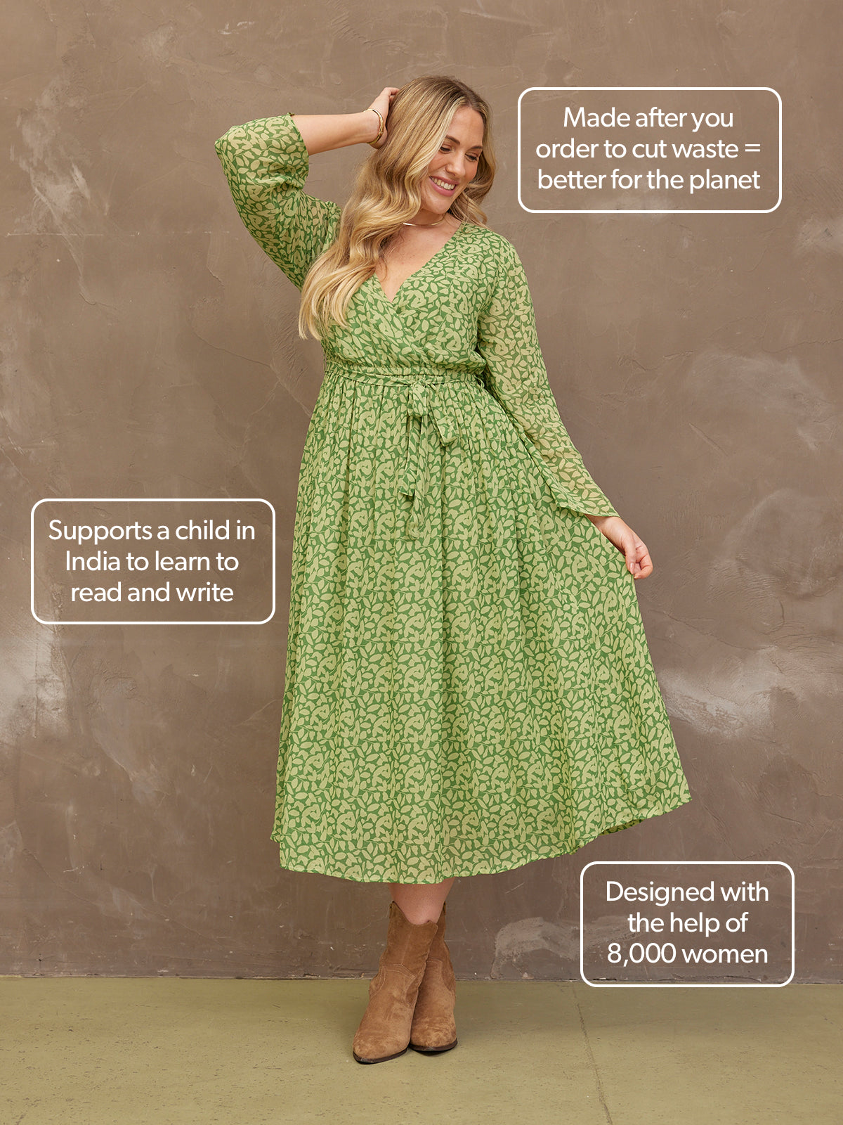 Dora Leaf Print Dress