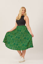 Gill - Pleated Skirt - Green Terrazzo