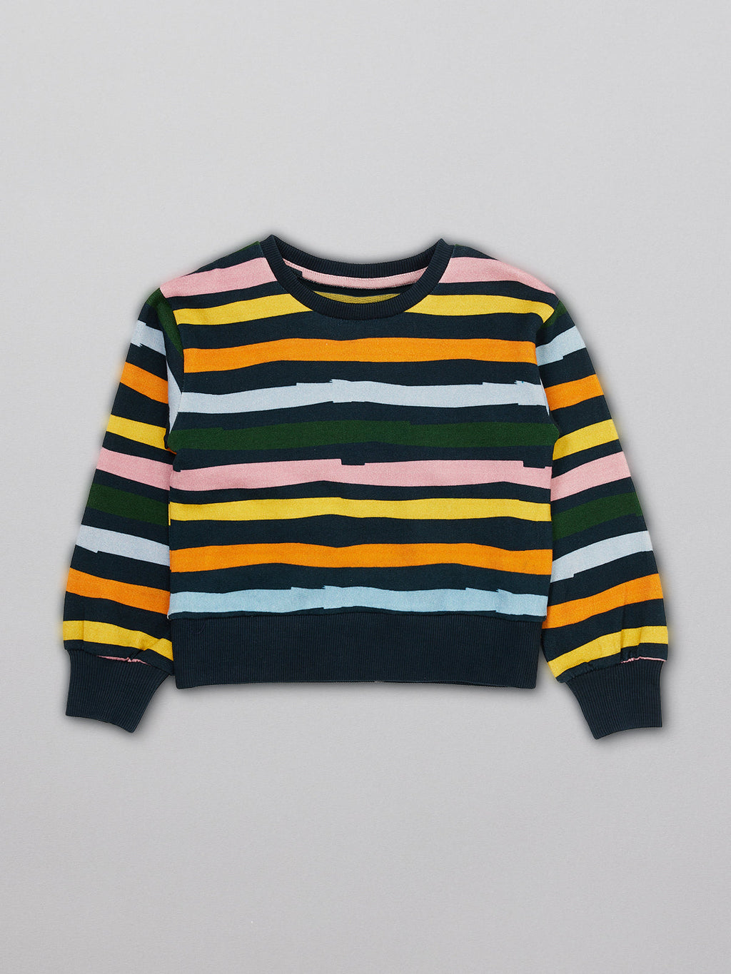 Elias - Kids Tracksuit Set - Navy Wave Stripe Print