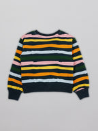Elias - Kids Tracksuit Set - Navy Wave Stripe Print