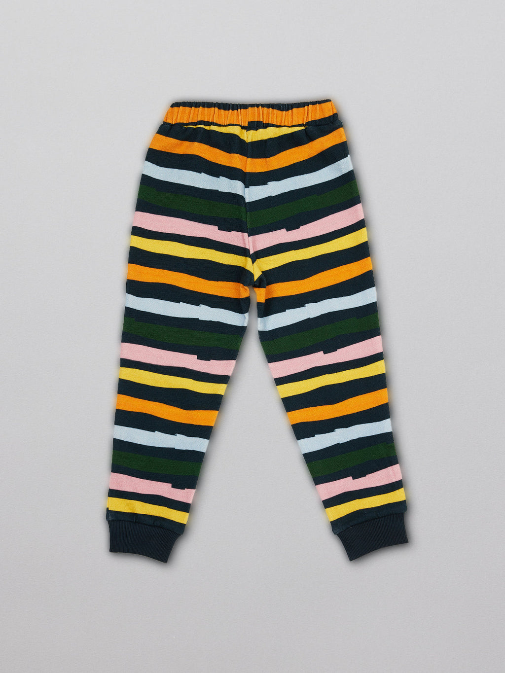 Elias - Kids Tracksuit Set - Navy Wave Stripe Print