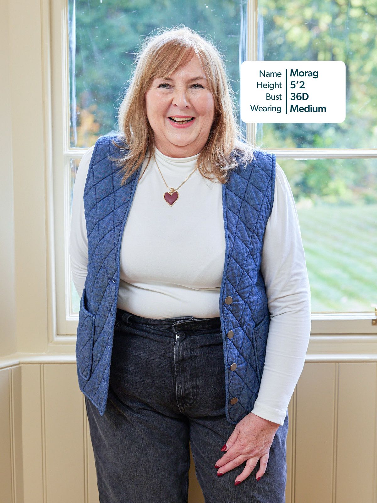 Eva - Quilted Gilet - Denim
