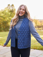 Eva - Quilted Gilet - Denim