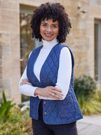 Eva - Quilted Gilet - Denim