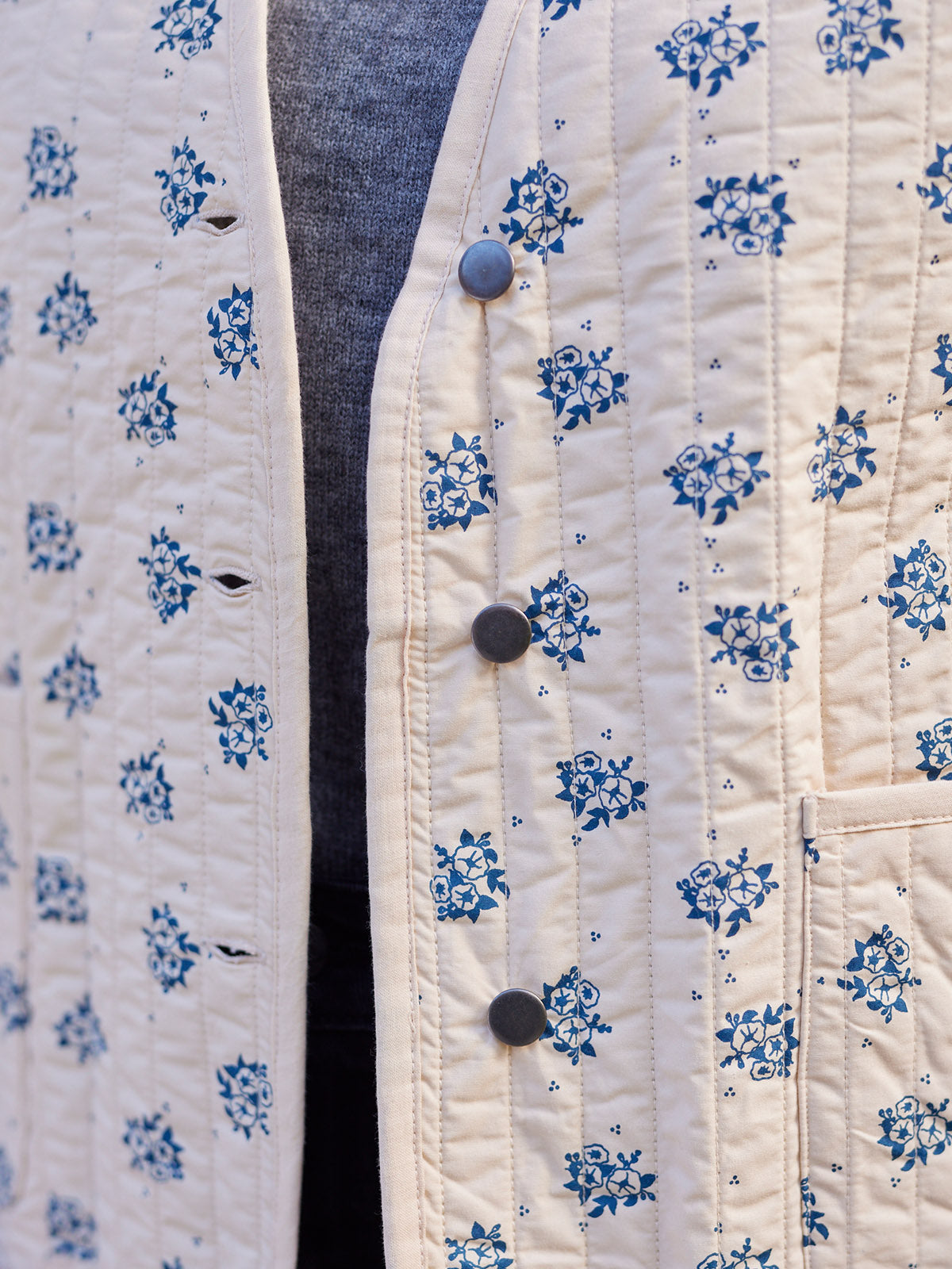 Eva - Quilted Gilet - Floral