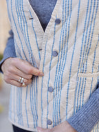 Eva - Quilted Gilet - Stripe