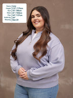 Evie Zip Sweatshirt - Lilac