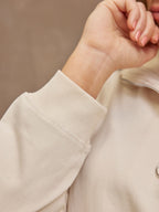 Evie - Zip Sweatshirt - Cream