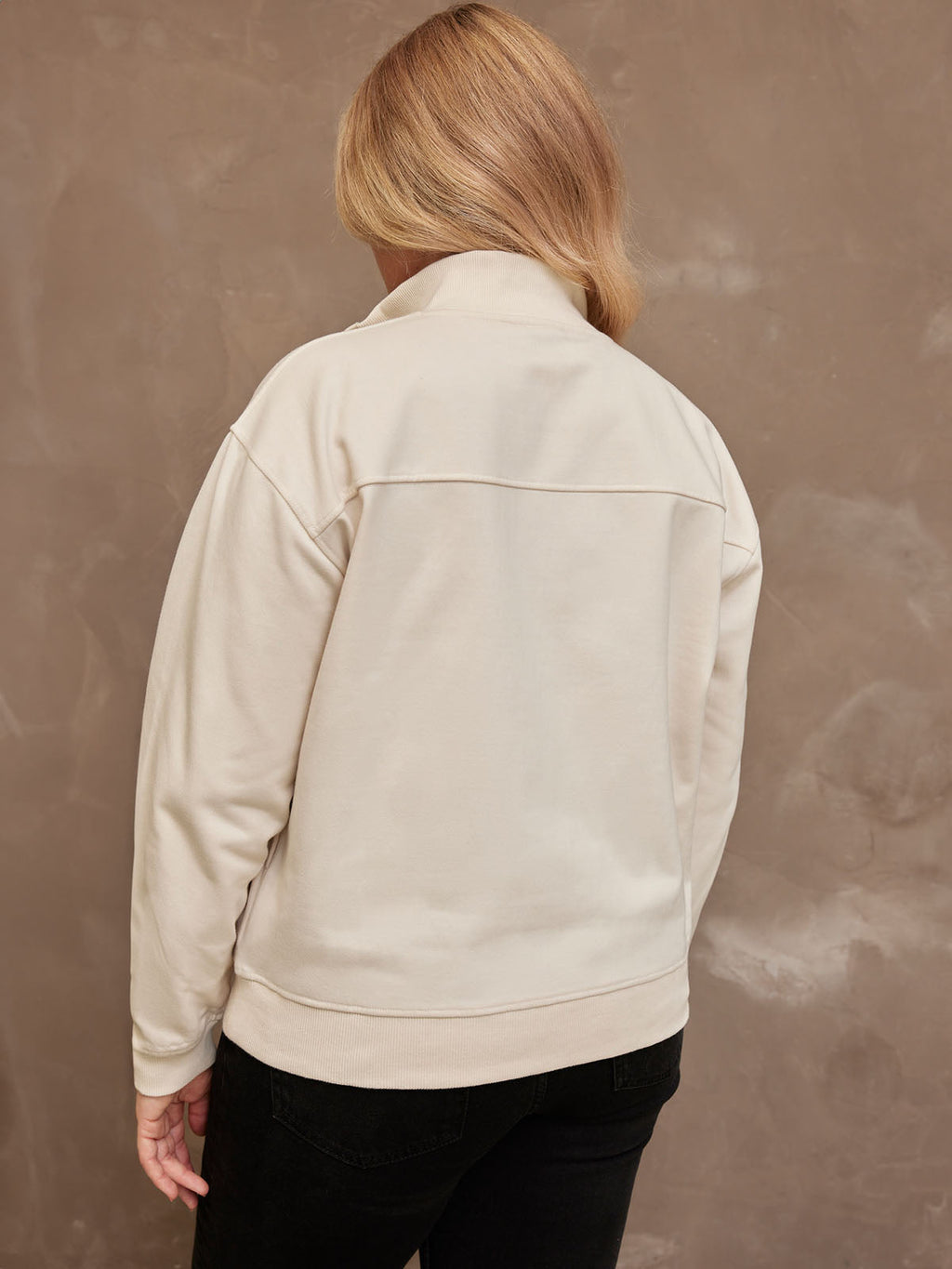 Evie - Zip Sweatshirt - Cream