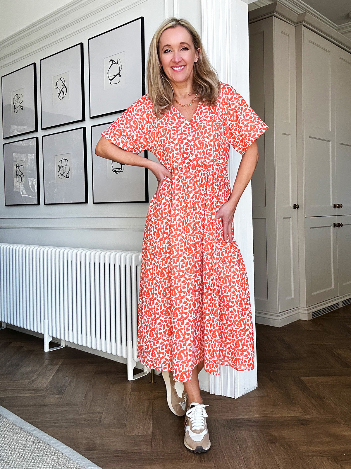 Fern Dress - Terracotta Print