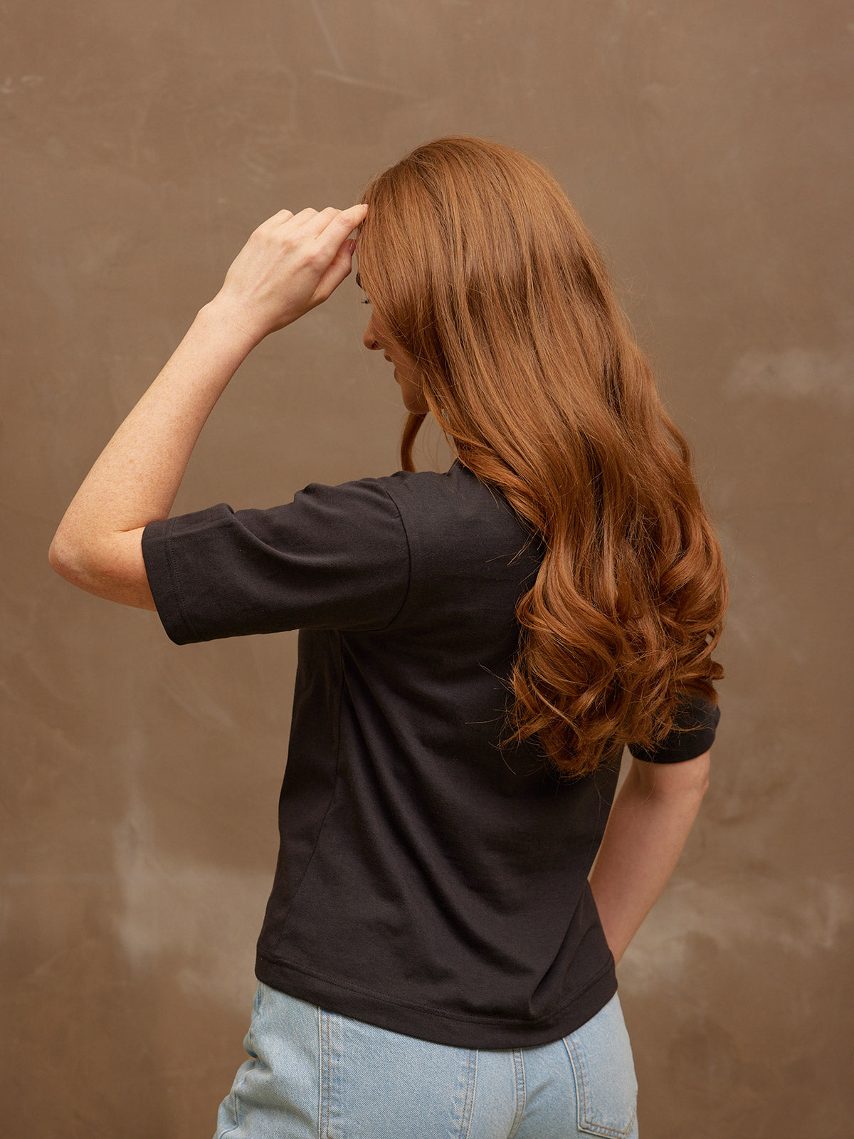 Freya - V Neck T Shirt - Black