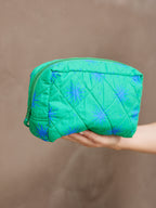Mabel Washbag - Green Star Print
