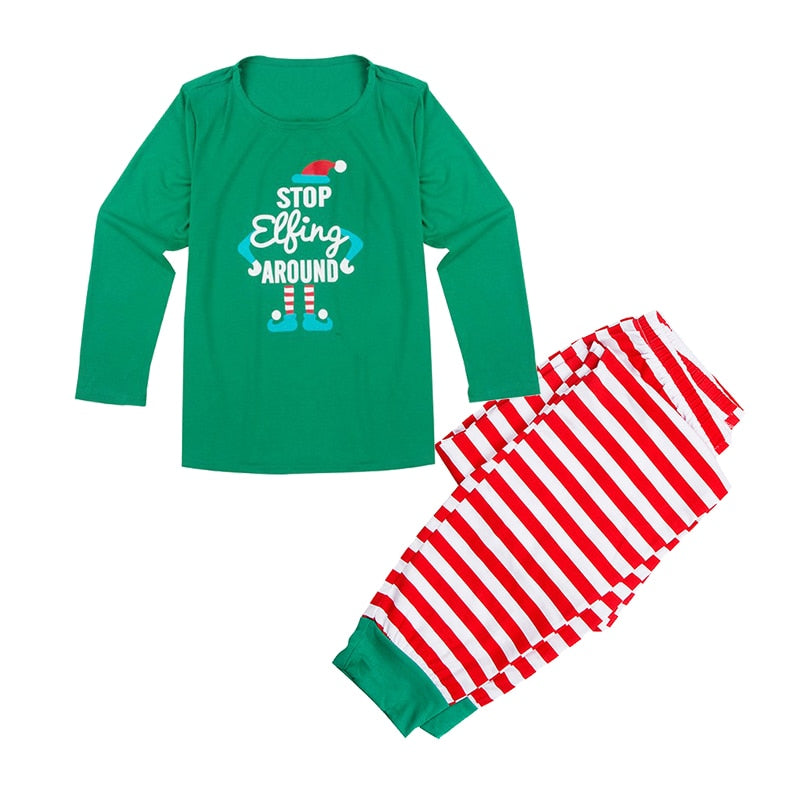 Elfing Around Matching Family Christmas Pajamas