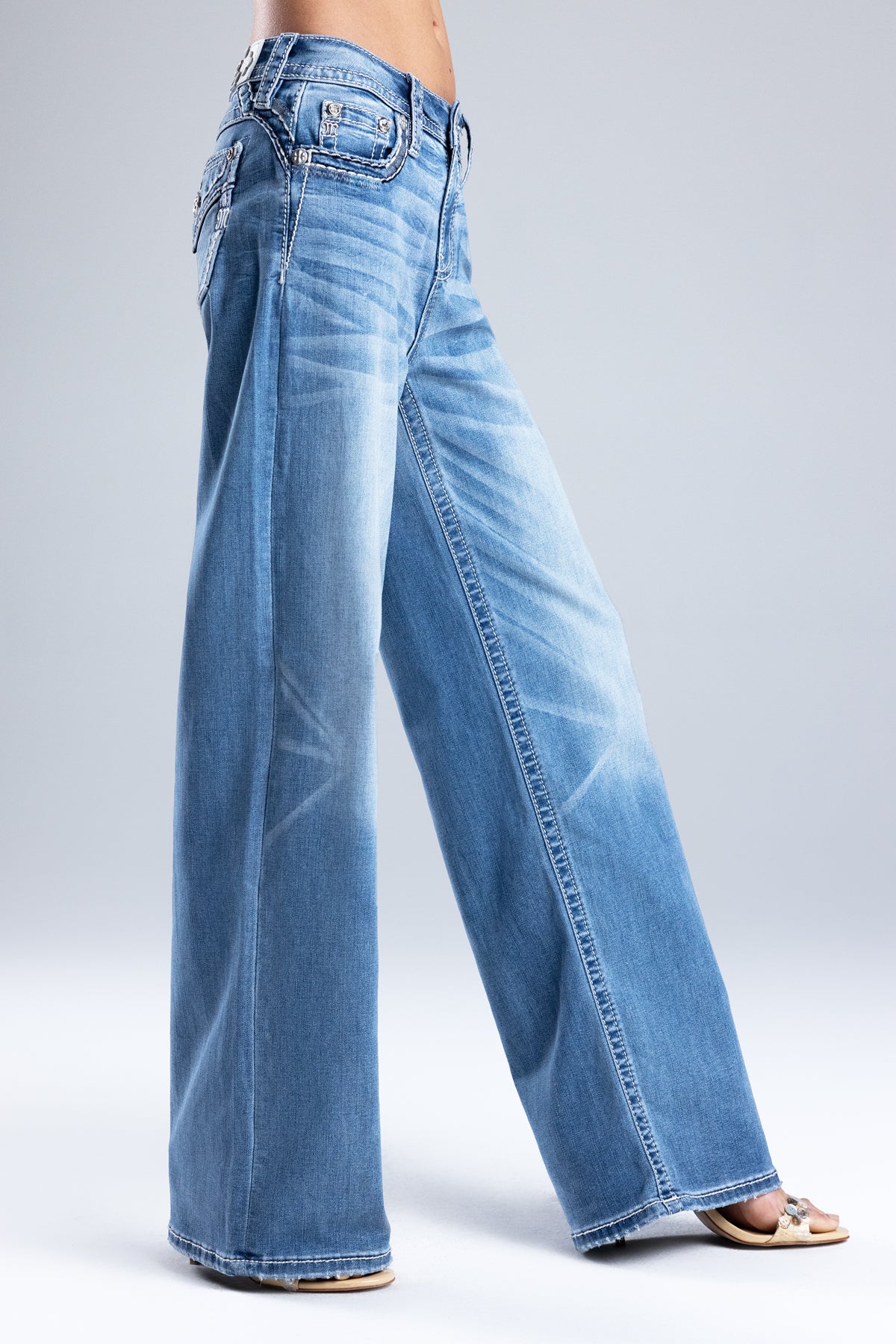 Naia Blu Stitched Wide Leg