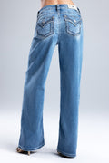 Naia Blu Stitched Wide Leg
