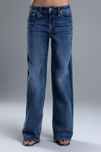 Maya Logo Wide Leg Jeans