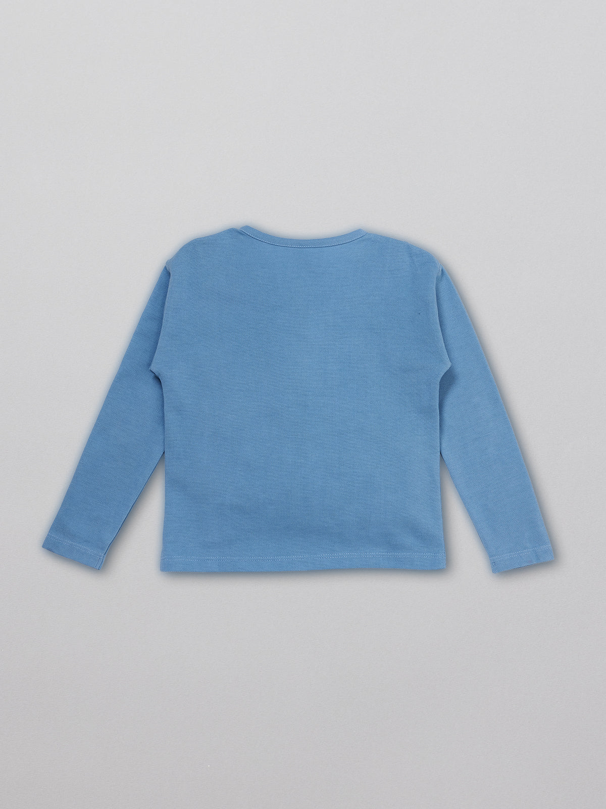 Harris - Kids Button Piqué T-Shirt - Blue