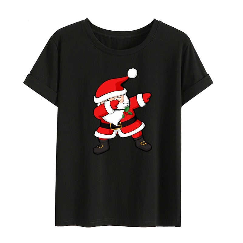 Matching Family Christmas Shirts Dabbing Santa