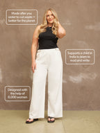 Heather Button Front Trouser
