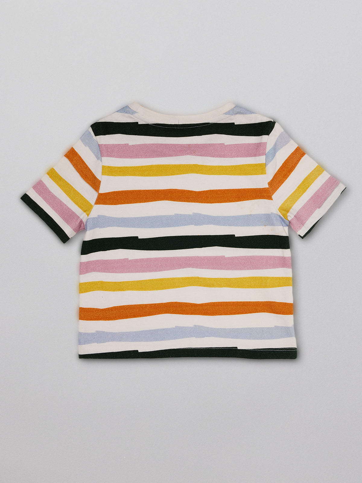 Hedy - Kids T-Shirt - White Wave Stripe Print