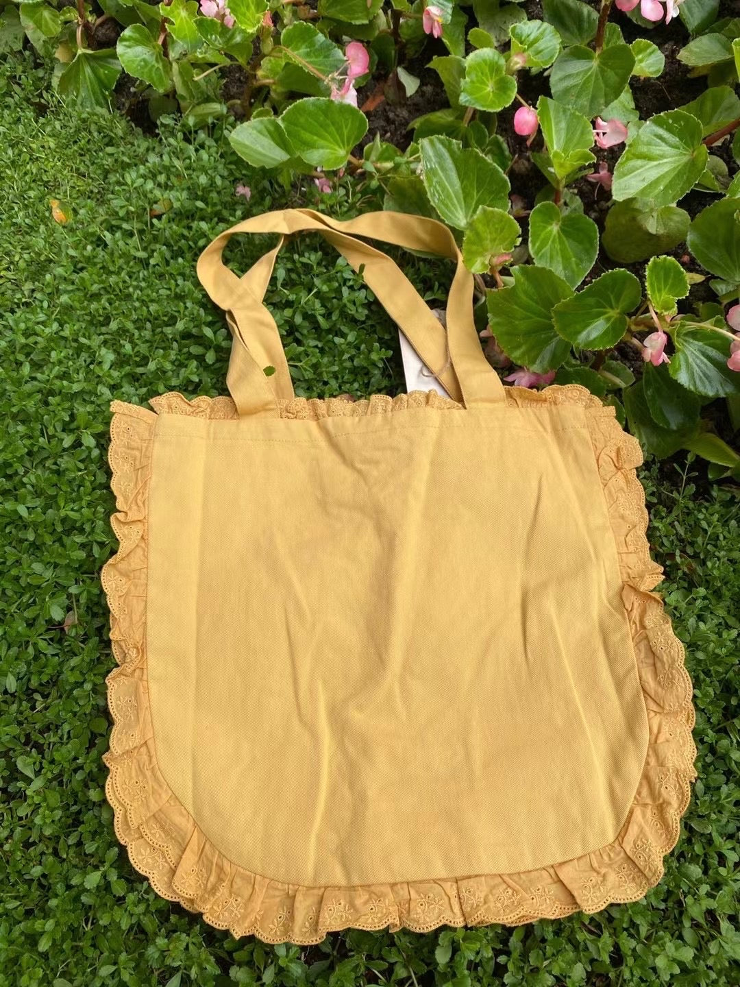 Lace Trim Embroidered Bag