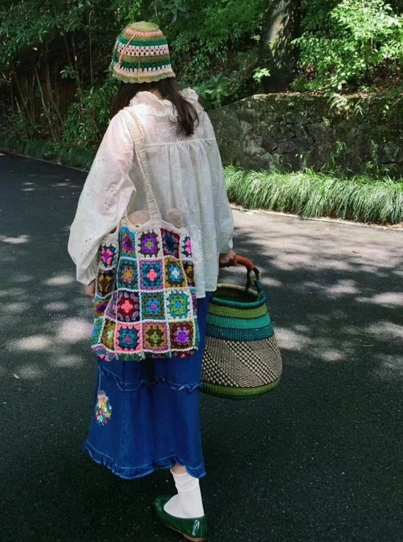 Hand Crocheted Tote Bag