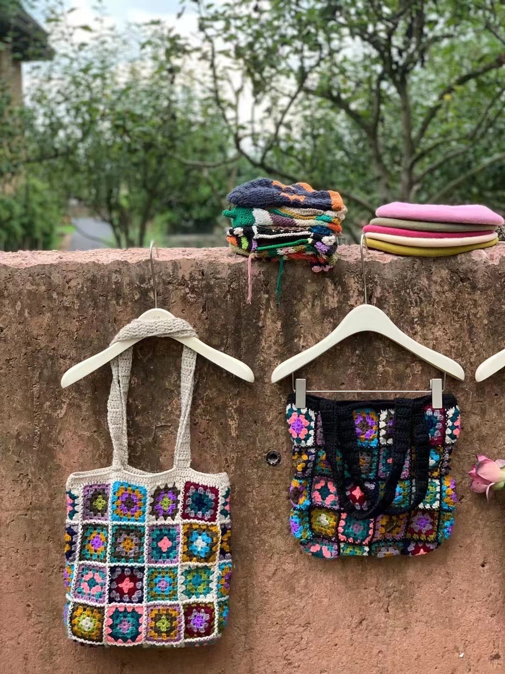 Hand Crocheted Tote Bag